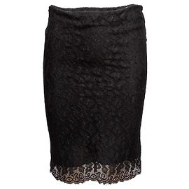 Falda lápiz de encaje negro Alexander McQueen Talla IT 42