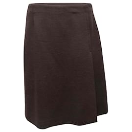 Falda de lana marrón de largo hasta la rodilla Prada Talla IT 44