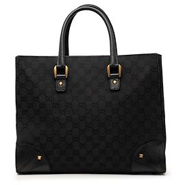 Borsa Gucci GG Canvas Nailhead nera