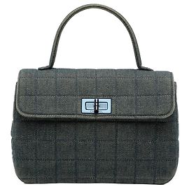 Borsa Chanel Reissue 2.55 Blue Chocolate Bar Denim Top Handle Flap