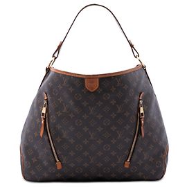 Borsa hobo Louis Vuitton Monogram Delightful GM marrone