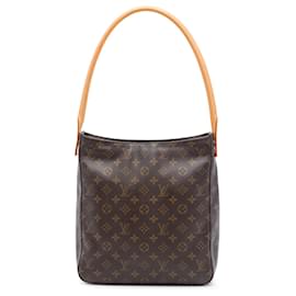 Bolso de hombro Louis Vuitton Monogram Looping GM marrón