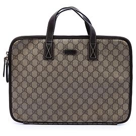 Borsa per laptop Gucci GG Supreme beige
