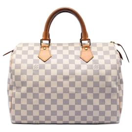 Borsa Boston Louis Vuitton Damier Azur bianca Speedy 30