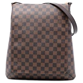 Borsa a tracolla Louis Vuitton Damier Ebene Musette Salsa GM marrone