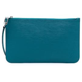 Pochette Louis Vuitton Epi Neverfull blu