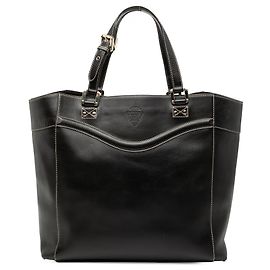 Tote in pelle nera Gucci Hysteria Crest