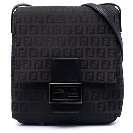 Borsa a tracolla Fendi Zucchino in tela nero
