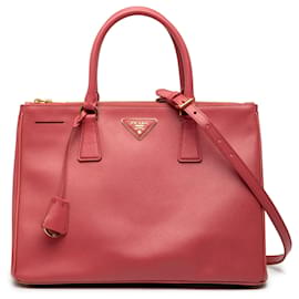 Borsa Prada Medium Saffiano Lux Galleria Double Zip rosa