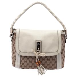 Borsa Bella Flap in tela GG Gucci beige