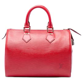 Borsa Boston Louis Vuitton Epi Speedy 25 rossa