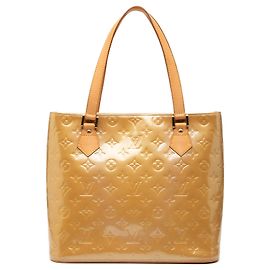 Borsa Tote Houston Monogram Vernis Marrone Louis Vuitton