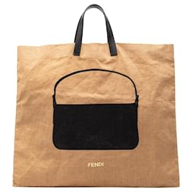 Borsa Tote Fendi Hemp Silhouette marrone