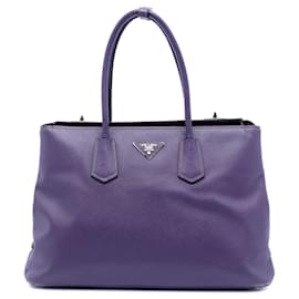Borsa Twin Satchel Prada Saffiano Cuir Turnlock viola
