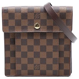 Borsa a tracolla Louis Vuitton Damier Ebene Pimlico marrone