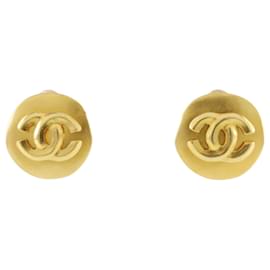 Orecchini a cerchio Chanel CC placcati oro