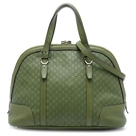 Borsa Gucci Medium Microguccissima Nice Dome verde