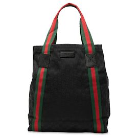 Tote Gucci GG Canvas Web nero