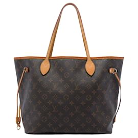 Borsa Tote Louis Vuitton Monogram Neverfull MM marrone