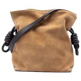 Borsa a tracolla LOEWE Suede Flamenco Knot beige