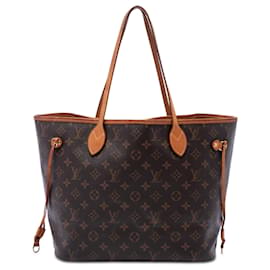 Borsa Tote Louis Vuitton Monogram Neverfull MM marrone