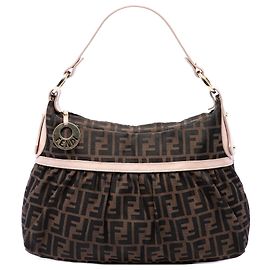 Bolso de hombro Chef en lona Zucca marrón Fendi