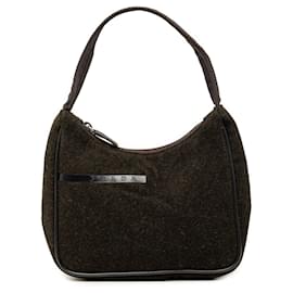 Borsa in lana Prada Sports Line marrone