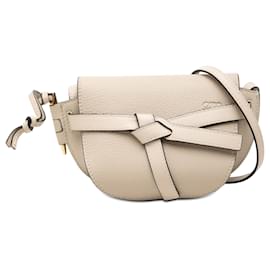 Mini borsa a tracolla Gate in pelle LOEWE color crema - Loewe