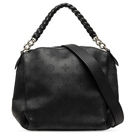 Borsa Louis Vuitton Monogram Mahina Babylone Chain BB nera