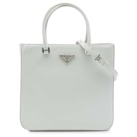 Borsa Prada Medium in pelle Spazzolato bianca