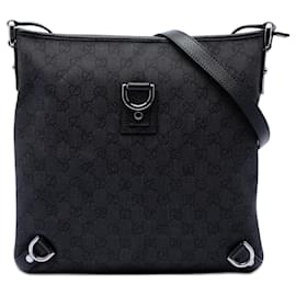 Gucci GG Denim Abbey D Ring Umhängetasche schwarz