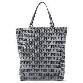 Tote in tela Fendi Zucchino grigio
