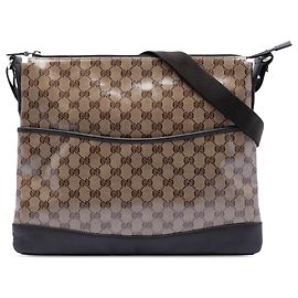Brown Gucci GG Crystal Crossbody