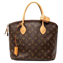 Borsa Louis Vuitton Monogram Lockit PM marrone