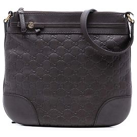 Brown Gucci Guccissima Mayfair Crossbody