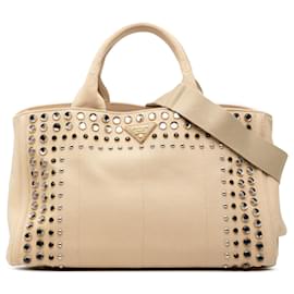 Borsa Prada Canvas Canapa Bijoux beige