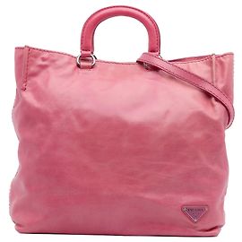 Borsa Tote Convertible Aperta Prada Vitello Shine rosa