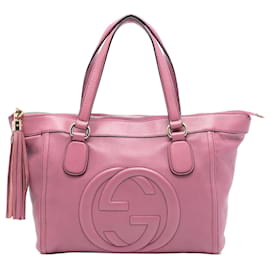 Borsa Tote Soho Working in pelle rosa Gucci Small