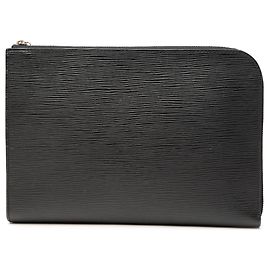 Louis Vuitton Epi Pochette Jour PM Clutch Bag Schwarz