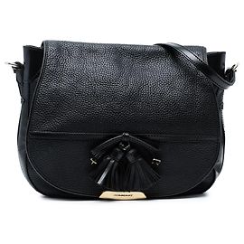 Borsa a tracolla Maydown in pelle a grana media nera Burberry