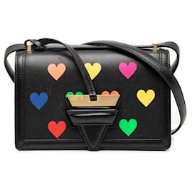 Borsa a tracolla LOEWE Small Leather Hearts Barcelona nera - Loewe