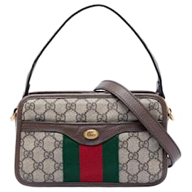 Borsa Gucci Small GG Supreme Web Ophidia Beige