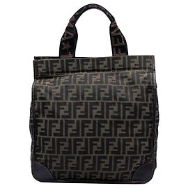 Tote Shopping in tela Zucca marrone Fendi