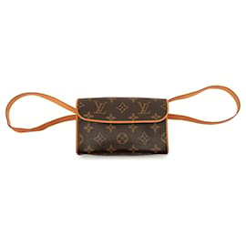 Borsa a tracolla Louis Vuitton Monogram Pochette Florentine marrone