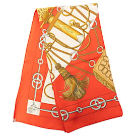 Sciarpa in seta Hermès Cliquetis 90 rossa