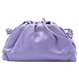 Mini Pouch Crossbody in pelle di agnello viola Bottega Veneta