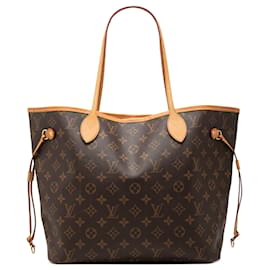 Borsa Tote Louis Vuitton Monogram Neverfull MM marrone
