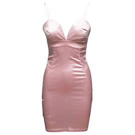 Pink Versus Gianni Versace Satin Bustier Dress Size IT 40 - Versus Versace