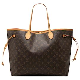 Borsa Tote Louis Vuitton Monogram Neverfull GM marrone