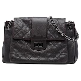 Borsa a tracolla Chanel Quilted Caviar Reissue 2.55 Pocket Mademoiselle Accordion Flap Marrone
